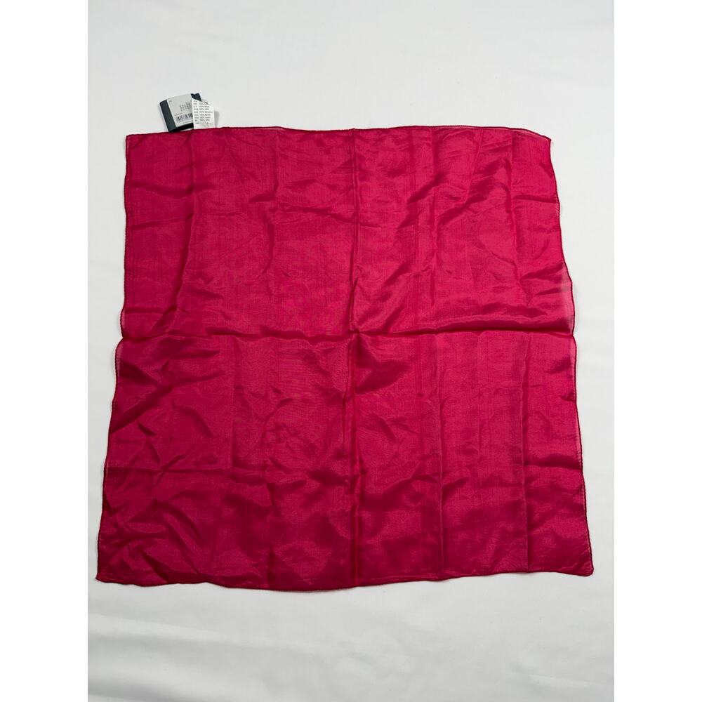 NWT bijou brigitte 100% silk red squared scarf 20.5"